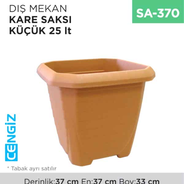 DIŞ MEKAN KARE SAKSI KÜÇÜK 25 LT (317)