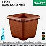 HİSAR KARE SAKSI NO:4 TABAKSIZ (44 LT) (HK04)