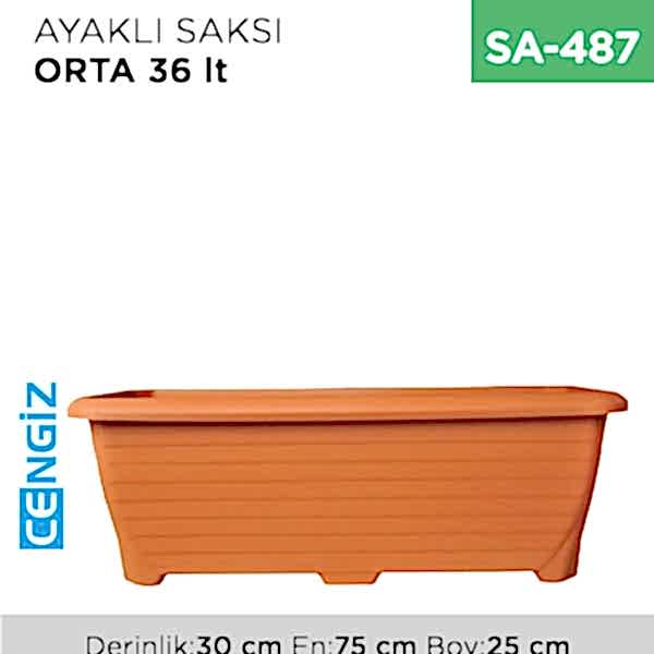 AYAKLI SAKSI ORTA 36 LT ( TABAKSIZ) (523)